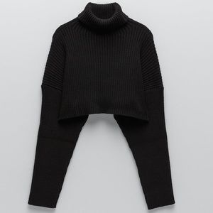 Zara Cropped Turtleneck Sweater